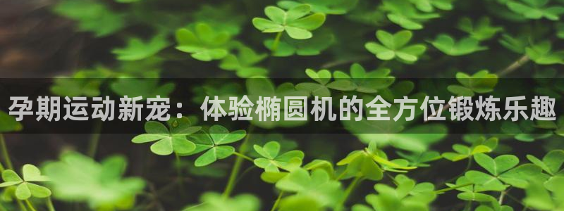fb体育平台注册：孕期运动新宠：体验椭圆机的全方位锻